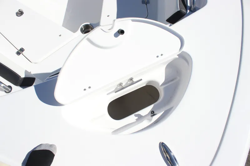 Slide: The Image of Open storage compartment on 2026 Tidewater 210 LXF boat deck. - 24