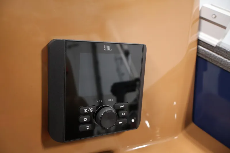 Slide: The Image of JBL audio control panel on 2026 Bentley Pontoons 243 Swingback Tri-toon. - 22