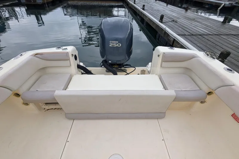 Slide: The Image of 2009 Scout 245 Dorado boat with Yamaha 250 engine at dock. - 10