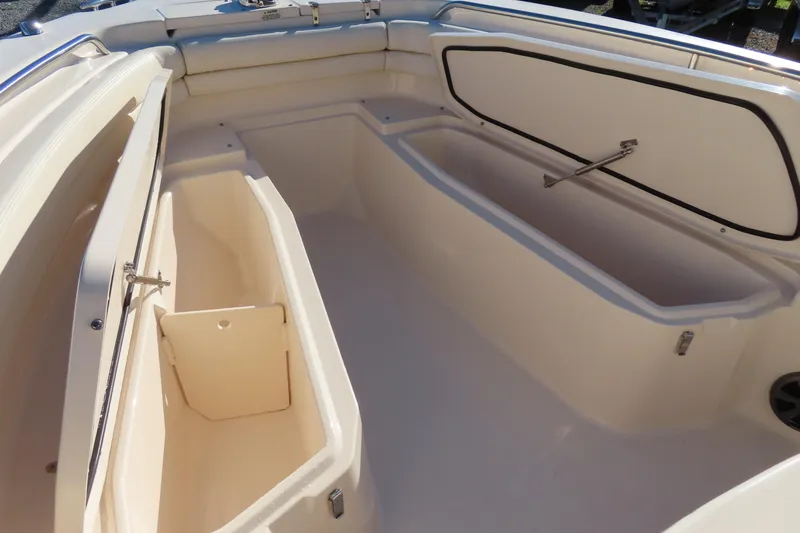 Slide: The Image of 2019 Grady-White Fisherman 257 boat storage compartments, open and spacious design. - 9