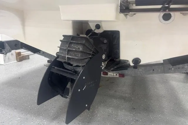 Slide: The Image of 2019 Yamaha AR190 boat jet drive system on trailer in garage. - 37