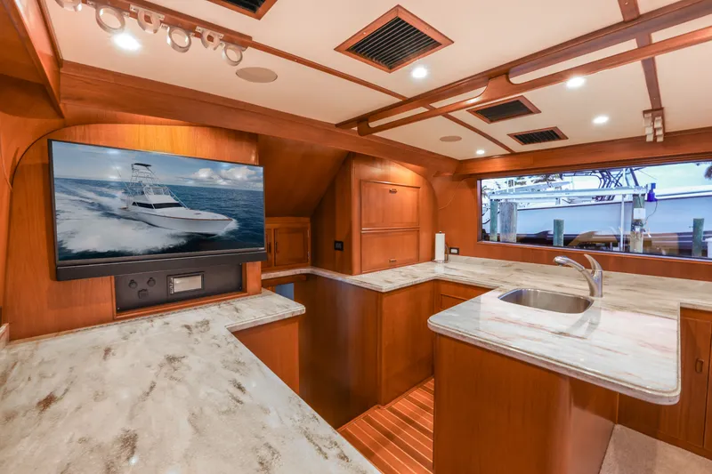 Slide: The Image of Luxurious interior of a 1985 Monterey Convertible yacht. - 10