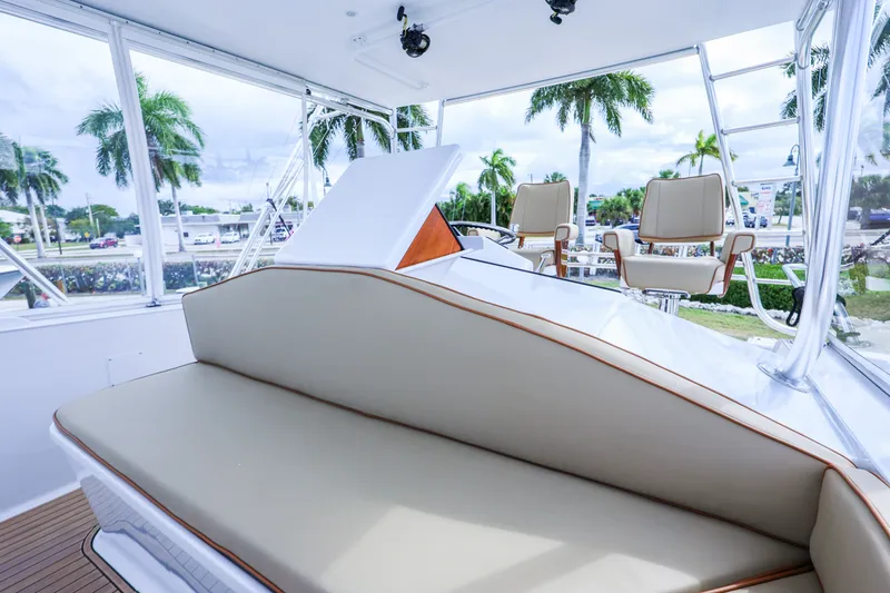 Slide: The Image of Interior of a 1985 Monterey Convertible with beige seating. - 17