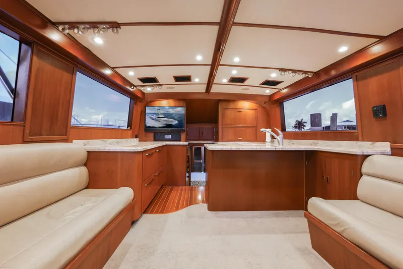 Slide: The Image of Luxurious interior of a 1985 Monterey Convertible yacht. - 8
