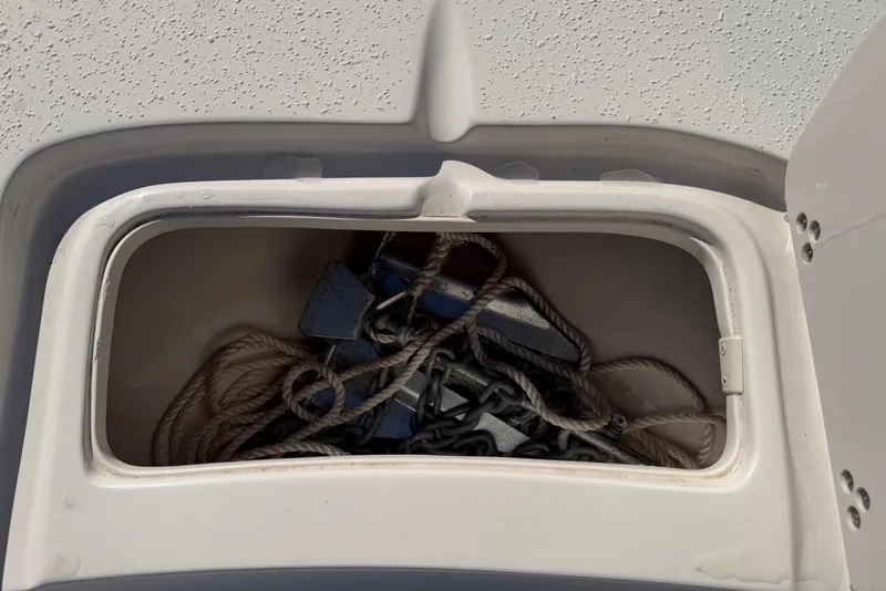 Slide: The Image of Anchor storage compartment on 2022 Sea Chaser 21 Sea Skiff boat. - 30