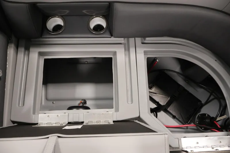 Slide: The Image of Interior storage compartments of 2026 Bentley Pontoons 220 Navigator boat. - 30