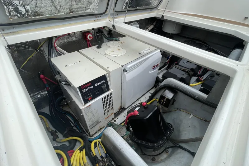 Slide: The Image of Engine room of 2006 Meridian 459 Motoryacht with Onan Marine Generator. - 10