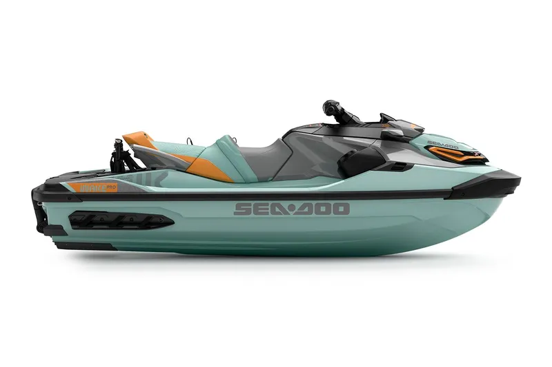 Slide: The Image of Manufacturer Provided Image: 2022 Sea-Doo Wake Pro 230 jet ski in teal and orange. - 4