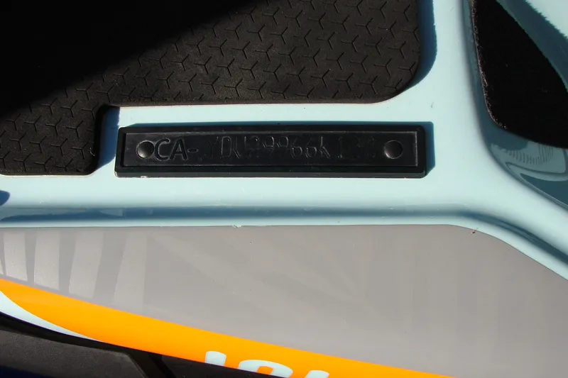 Slide: The Image of 2022 Sea-Doo Wake Pro 230 hull identification number on deck. - 8