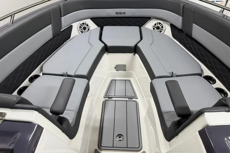 Slide: The Image of 2026 Chaparral 30 SSX boat interior with luxurious seating and modern design. - 54