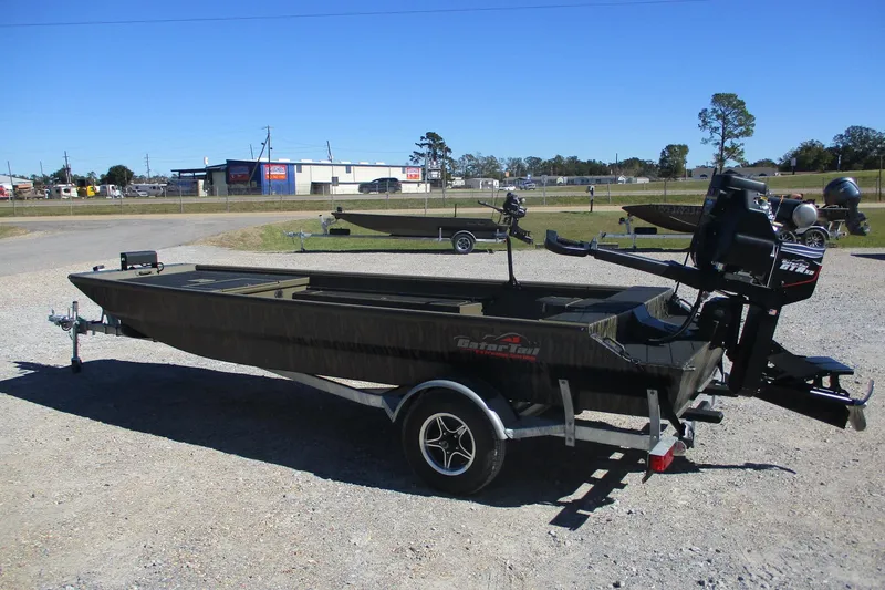 Slide: The Image of 2026 Gator Tail 1860 Extreme boat on trailer in outdoor setting. - 3