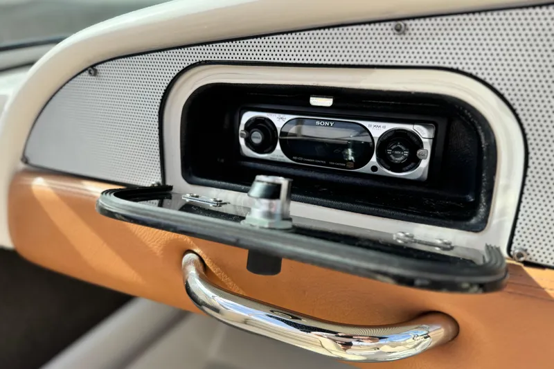 Slide: The Image of 2005 Chris-Craft Speedster dashboard with Sony stereo system. - 20