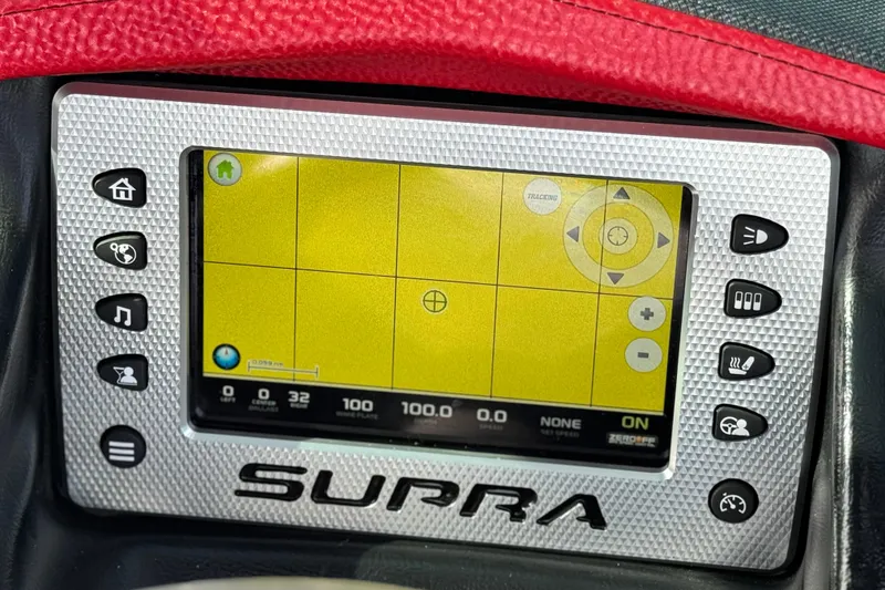 Slide: The Image of 2014 Supra SA350 dashboard display with navigation and control buttons. - 35