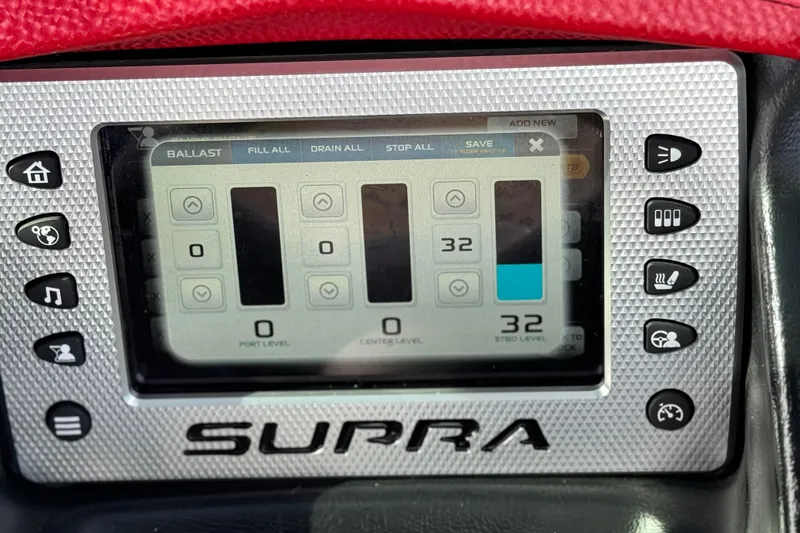 Slide: The Image of 2014 Supra SA350 dashboard display showing ballast control settings. - 39