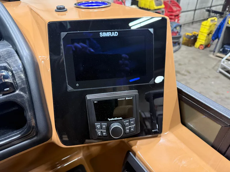 Slide: The Image of Bentley Pontoons Elite 200HP 223 Swingback Tritoon 2026 - 14