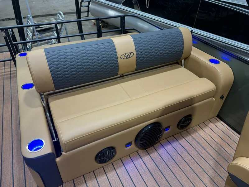 Slide: The Image of Bentley Pontoons Elite 200HP 223 Swingback Tritoon 2026 - 17