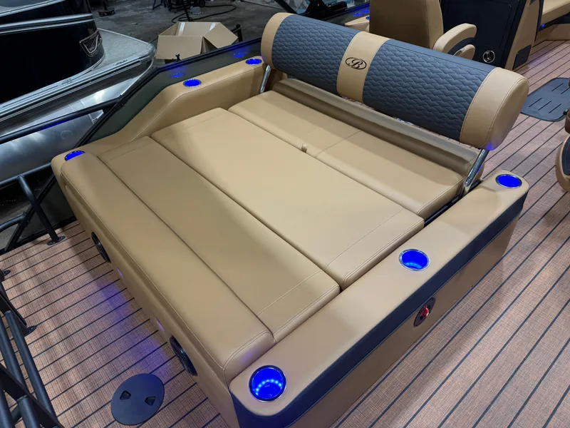 Slide: The Image of Bentley Pontoons Elite 200HP 223 Swingback Tritoon 2026 - 18