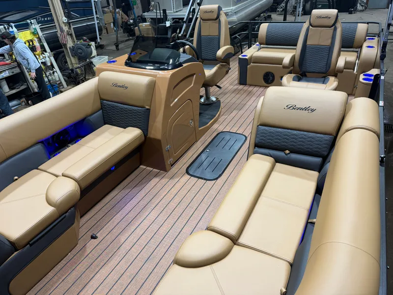 Slide: The Image of Bentley Pontoons Elite 200HP 223 Swingback Tritoon 2026 - 33