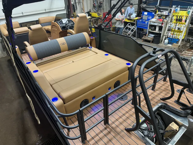 Slide: The Image of Bentley Pontoons Elite 200HP 223 Swingback Tritoon 2026 - 37