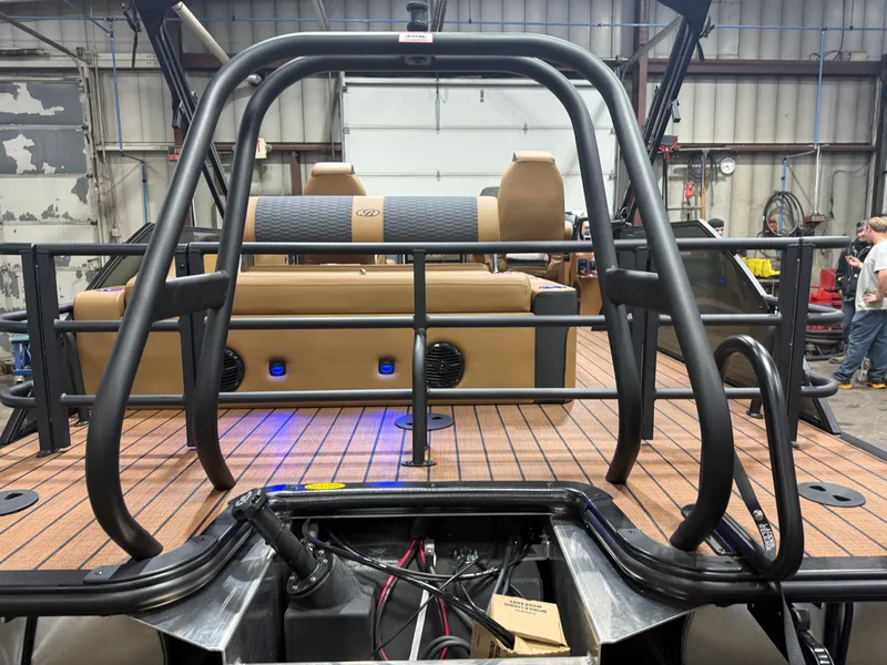 Slide: The Image of Bentley Pontoons Elite 200HP 223 Swingback Tritoon 2026 - 48