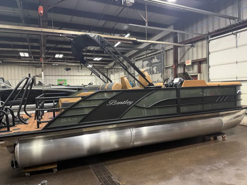 Slide: The Image of Bentley Pontoons Elite 200HP 223 Swingback Tritoon 2026 - 51