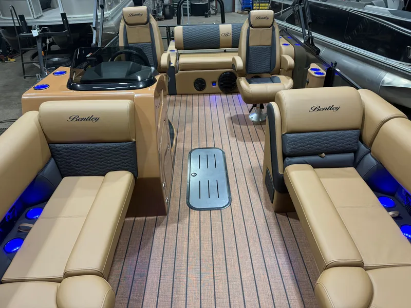 Slide: The Image of Bentley Pontoons Elite 200HP 223 Swingback Tritoon 2026 - 6