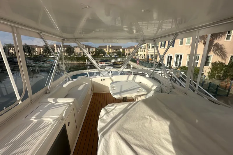 Slide: The Image of Luxurious 2007 Riviera Sport Fisherman yacht interior with spacious seating and elegant design. - 29