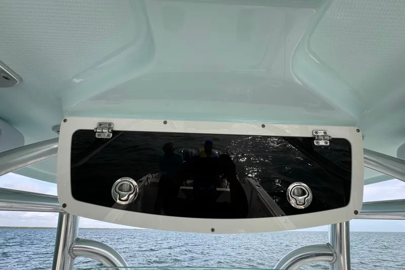 Slide: The Image of 2015 Century 2600 CC boat console with ocean view reflection. - 42