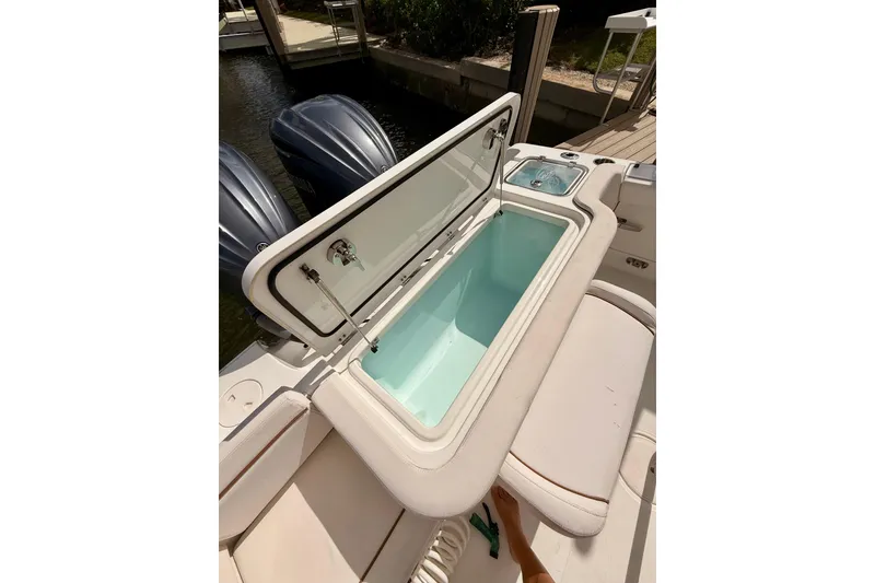 Slide: The Image of 2021 Sea Hunt Gamefish 30 anchor compartment with forward seating. - 27