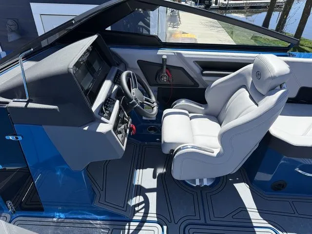 Slide: The Image of Interior of 2026 Cobalt R6 Surf with modern helm station. - 18