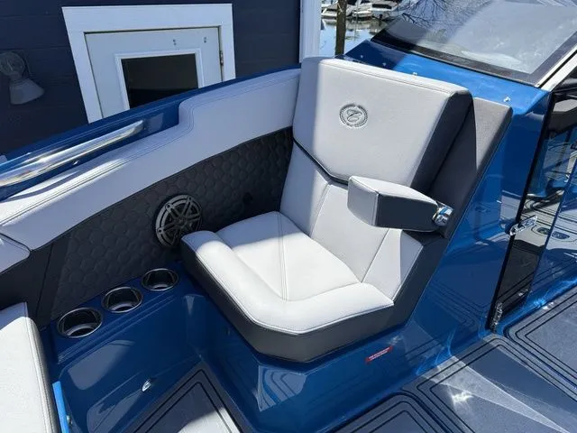 Slide: The Image of Luxurious seating in the 2026 Cobalt R6 Surf boat. - 37