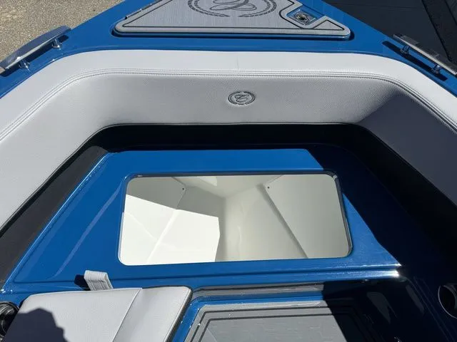 Slide: The Image of Interior view of the 2026 Cobalt R6 Surf boat. - 40