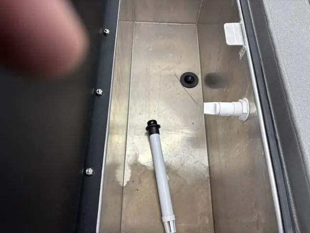 Slide: The Image of Thor Boats 1900 Lake Hammer 2025 storage compartment open. - 24