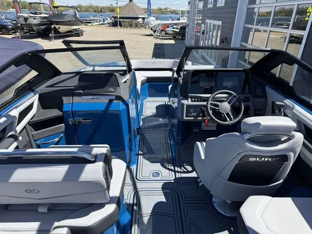 Slide: The Image of Interior of 2026 Cobalt R6 Surf with modern design and helm console. - 17