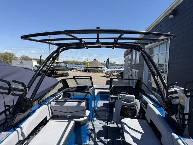 Slide: The Image of Interior view of the 2026 Cobalt R6 Surf boat. - 45