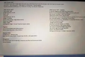 Slide: The Image of Interior helm of 1991 Carver 42 Aft Cabin Motor Yacht with navigation equipment. - 25