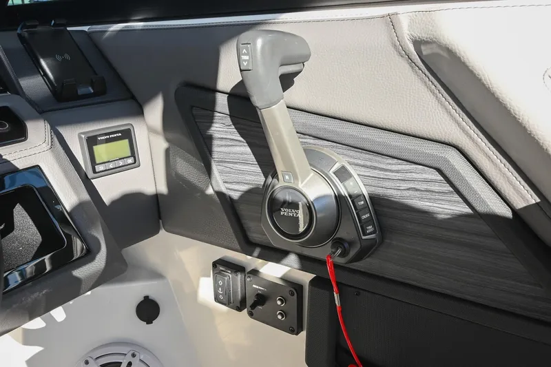 Slide: The Image of 2024 Cobalt R8 dashboard with dual Garmin displays and control panel. - 33