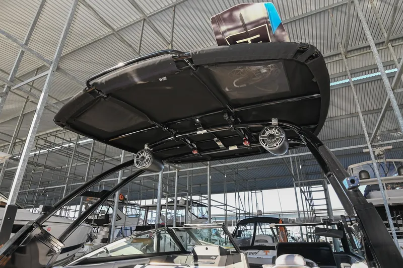 Slide: The Image of Luxurious interior of 2024 Cobalt R8 boat with plush seating and elegant design. - 36