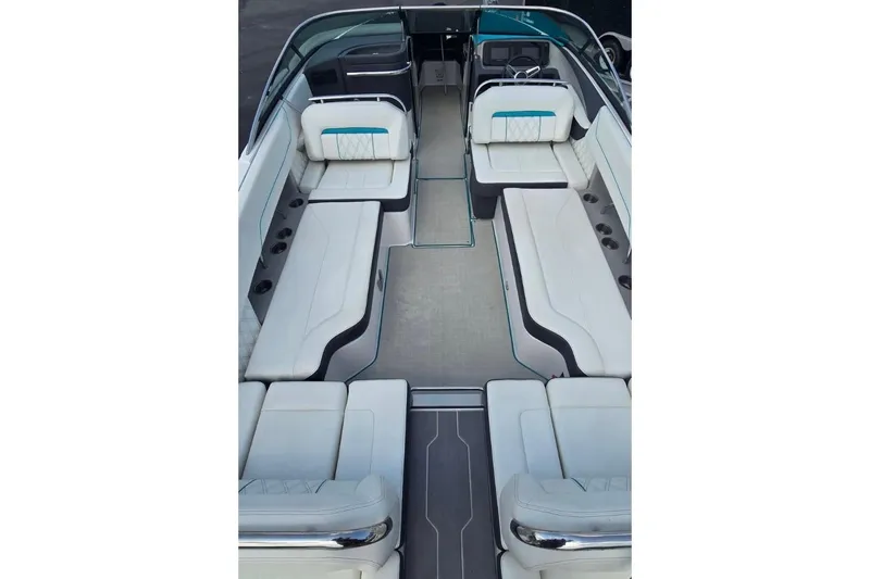 Slide: The Image of 2020 Regal LS6 boat interior with spacious seating and modern design. - 7