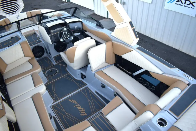 Slide: The Image of 2026 Tigé Z3 boat interior with luxurious seating and modern dashboard design. - 28