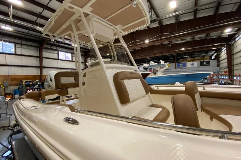 Slide: The Image of Tablet displaying data for 2024 Pioneer 202 Islander boat. - 19