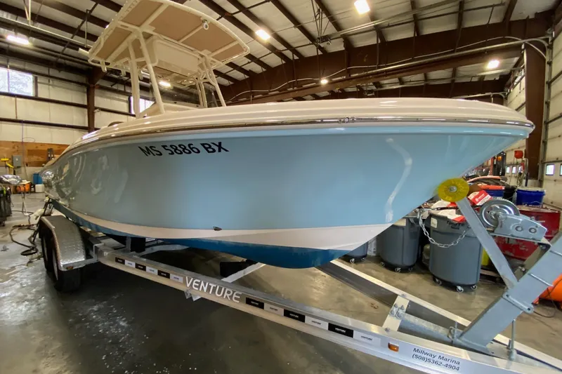 Slide: The Image of Tablet displaying data for 2024 Pioneer 202 Islander boat. - 20