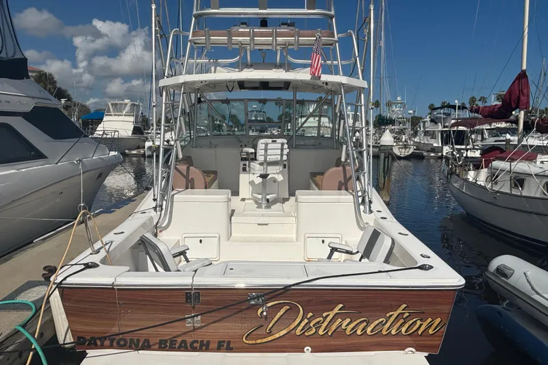 Slide: The Image of 2004 Luhrs 32 Open boat docked in Daytona Beach, Florida marina. - 2