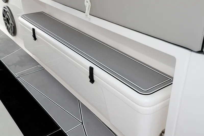 Slide: The Image of Interior of 2026 Deep Impact 449 Sport boat with Fusion stereo system. - 19