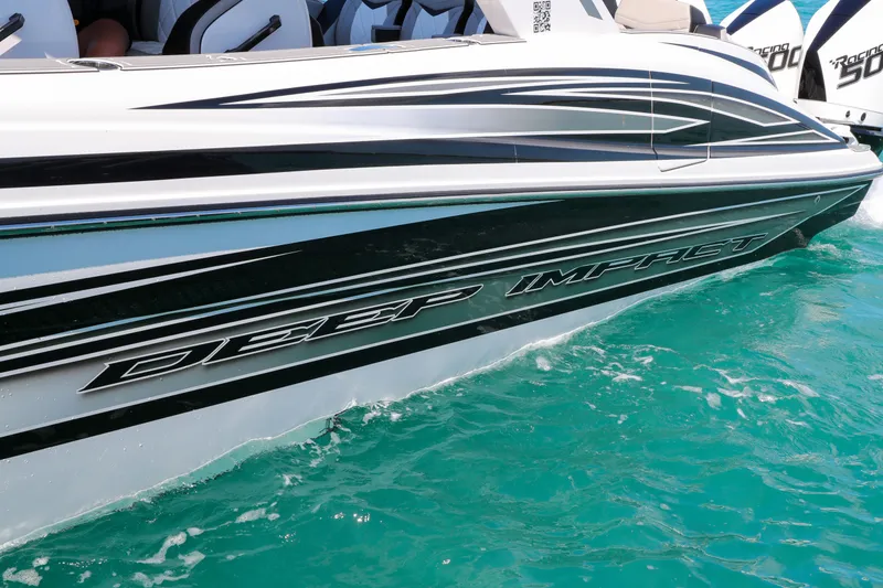 Slide: The Image of Control panel of 2026 Deep Impact 449 Sport boat, featuring switches and indicators. - 25