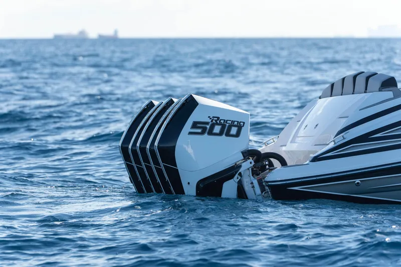 Slide: The Image of Control panel of 2026 Deep Impact 449 Sport boat with Livorsi trim tab switches. - 30