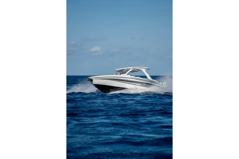 Slide: The Image of 2026 Deep Impact 449 Sport boat interior, showcasing sleek design and modern features. - 40