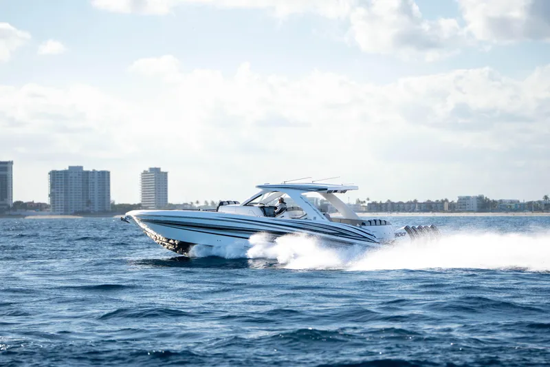 Slide: The Image of Interior of 2026 Deep Impact 449 Sport boat with advanced navigation system. - 50