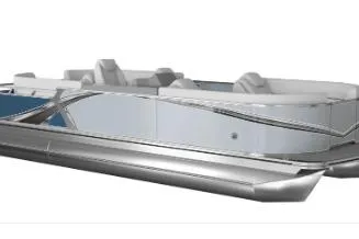 The Image of 2026 Avalon LSZ 2385 Entertainer pontoon boat with patio pad in showroom. - 0