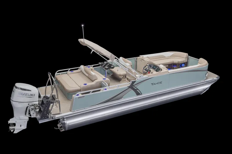 Slide: The Image of 2026 Avalon LSZ 2385 Entertainer boat interior with seating and patio pad. - 4
